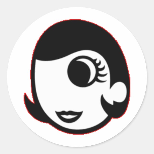 Mary Prankster Runder Aufkleber (Vorderseite)