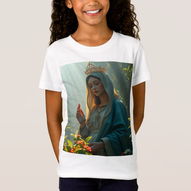 Mary Queen of Heaven Girl's Tee Shirt (Vorderseite)