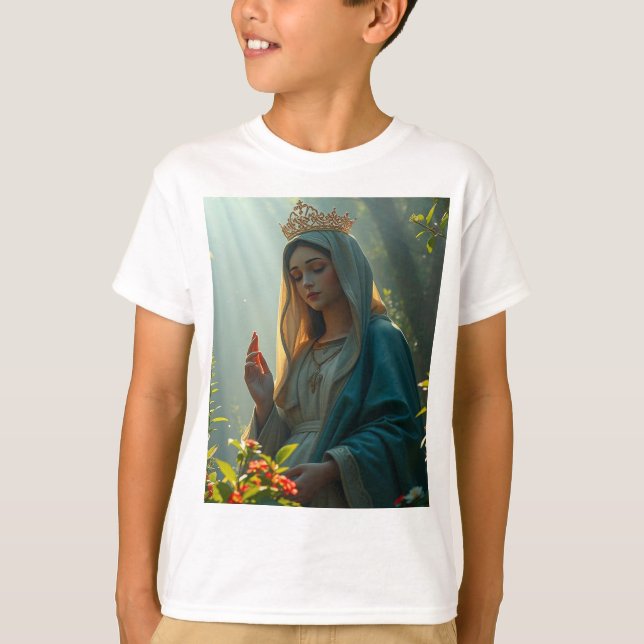 Mary Queen of Heaven Kid's Tee Shirt (Vorderseite)