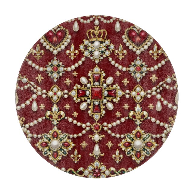 Mary Queen of Scots Inspired Design Magical Jewels Schneidebrett (Vorderseite)