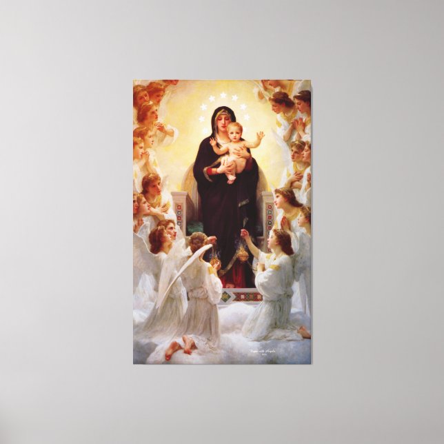 Mary Queen of the Angels Jesus Leinwanddruck (Vorderseite)