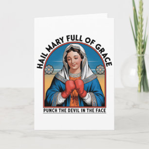 Mary Religiöses Boxen T-Shirt Lustig Christlich Sc Karte