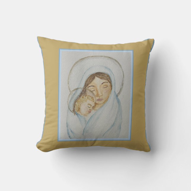 Mary’s Mantle & Child Christmas Kissen (Vorderseite)