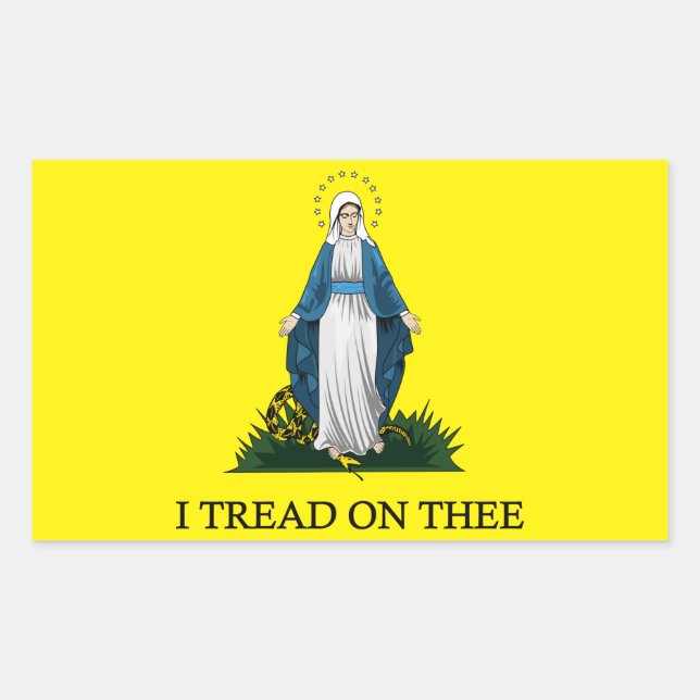 Mary: Serpent Crusher Rechteckiger Aufkleber (Vorderseite)