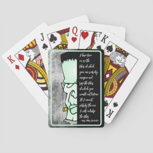 Mary Shelley Liebe und Wut Frankenstein Zitat Spielkarten
