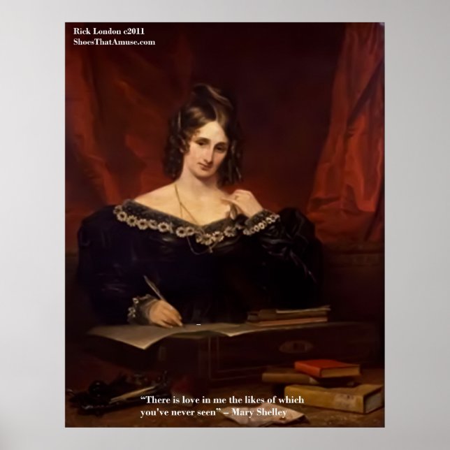 Mary Shelly "Liebe Niemals gesehen" Zitat-Poster Poster (Vorne)