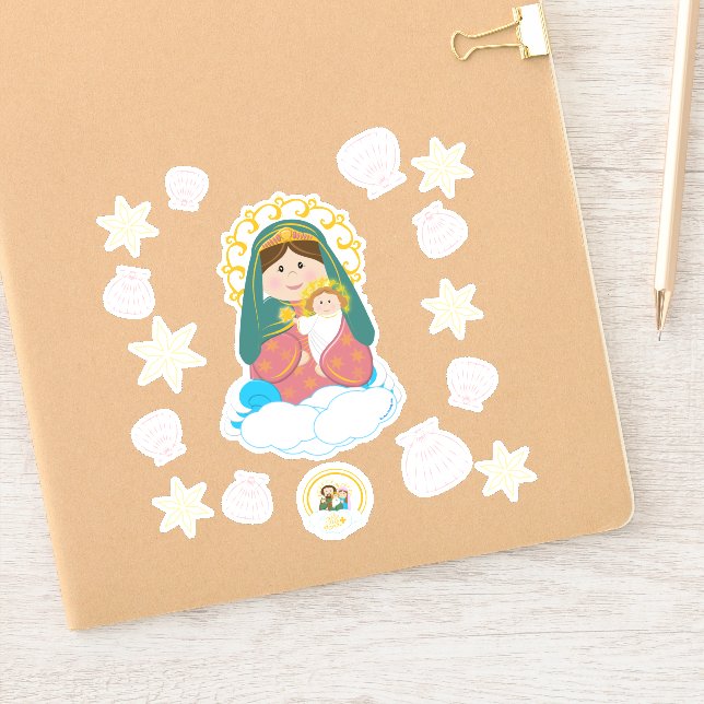 Mary Star of the Sea Aufkleber (Notizbuch)