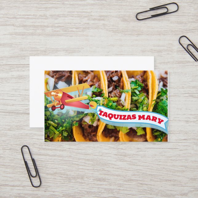 Mary taquizas carte de visite (Devant/Arrière en situation)