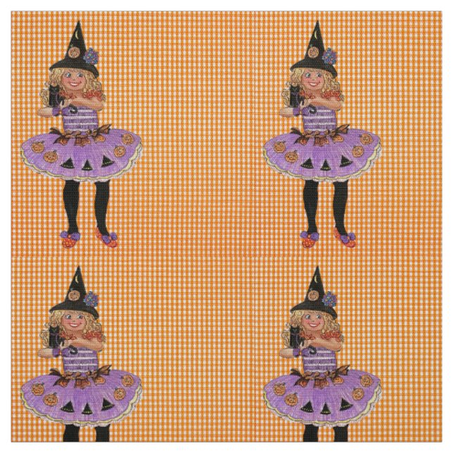 Mary the Halloween Witch Fabric Stoff (Muster)