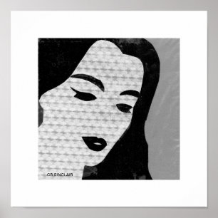 Mary the MODERN (grau) by CR SINCLAIR Poster