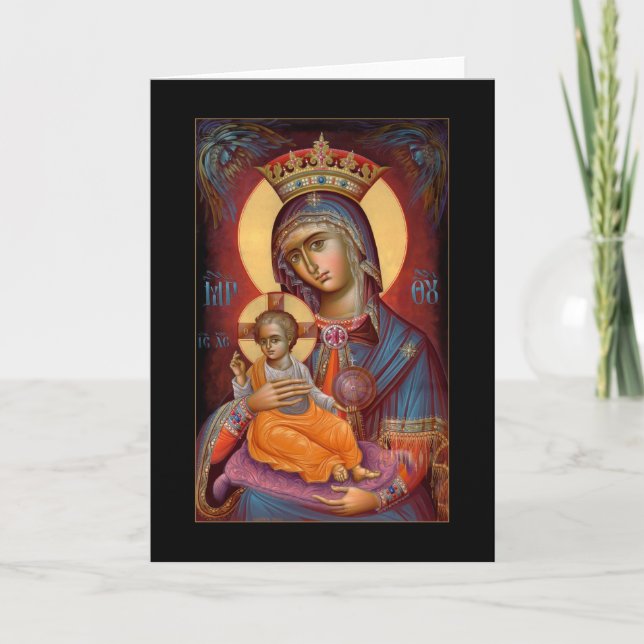 Mary - THEOTOKOS Feiertagskarte (Vorderseite)