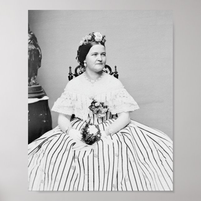 Mary Todd Lincoln Portrait - Circa 1861 Poster (Vorne)