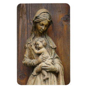 Mary und Baby Jesus Magnet