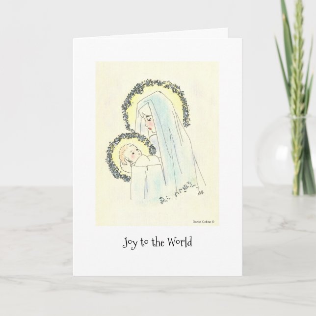 Mary und Child Feiertagskarte (Vorderseite)