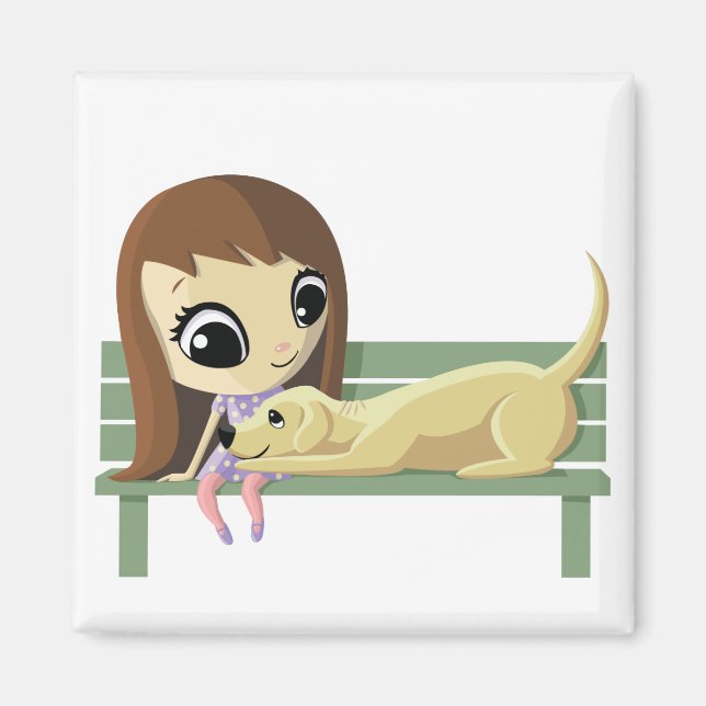 Mary und Crouton der Hund Magnet (Vorne)