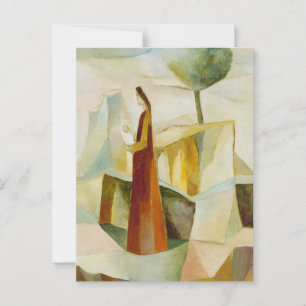 Mary und der Säugling, berühmtes Gemälde Postkarte