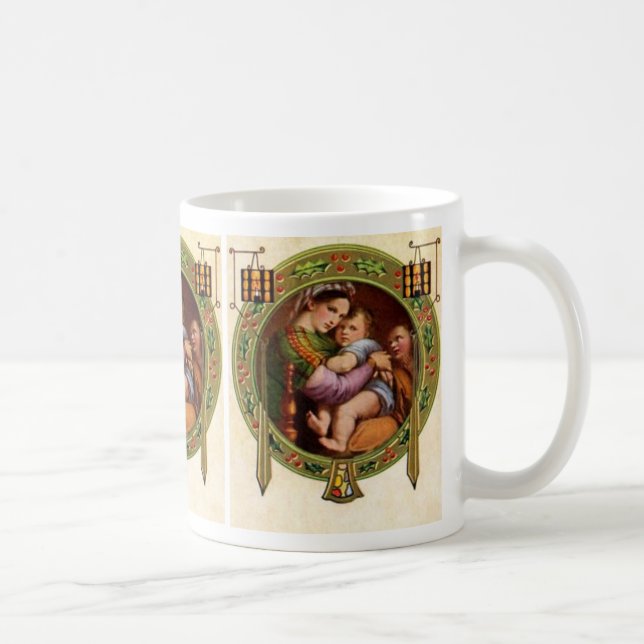 Mary und Jesus mit Stechpalme Kaffeetasse (Rechts)