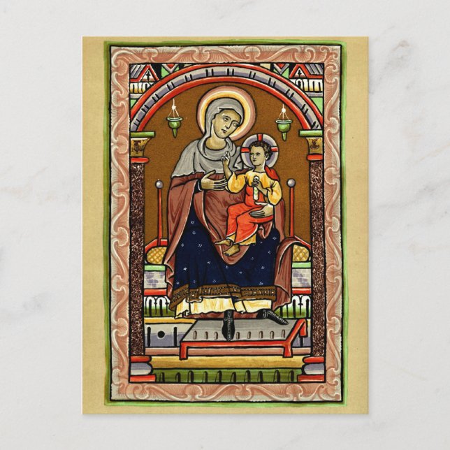 Mary und Jesus Postkarte (Vorderseite)