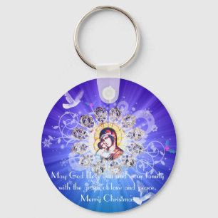Mary und Jesus Schlüsselanhänger