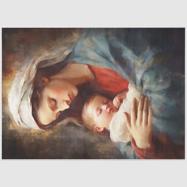 Mary und Jesus Seidenpapier (Vorderseite)