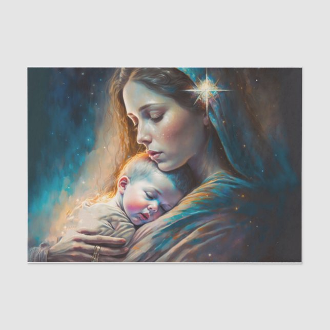 Mary und Jesus Seidenpapier (Vorderseite)