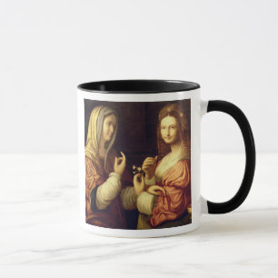 Mary und Martha (Öl auf Platte) Tasse