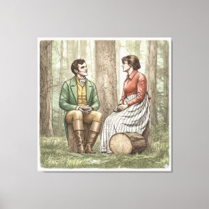 Mary und Tom in "The Other Bennet Sister" Leinwanddruck