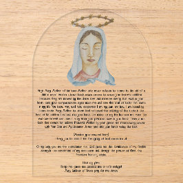 Mary Undoer of Knowleylic Prayer Card Acryleinladungen