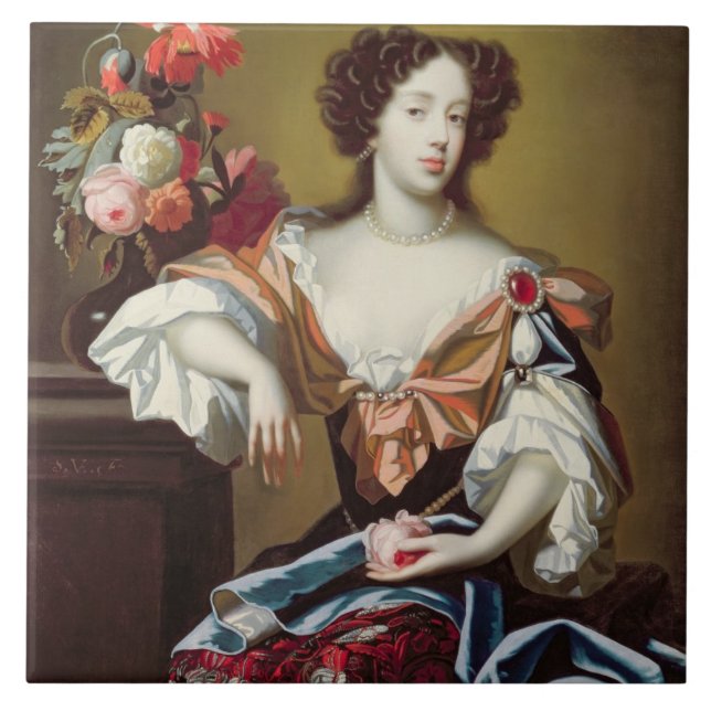 Mary von Modena (1658-1718), c.1680 (Öl auf Fliese (Vorderseite)
