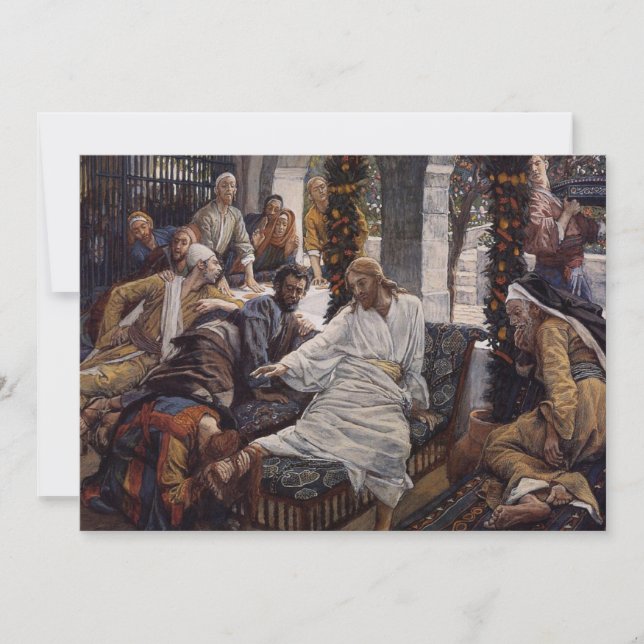 Mary Washing Jesus Feet Einladung (Vorderseite)