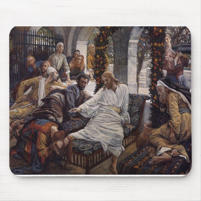 Mary Washing Jesus Feet Mousepad (Vorne)