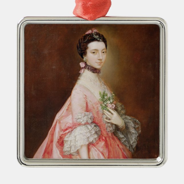 Mary wenig, neuere Dame Carr (Öl auf Leinwand) Silbernes Ornament (Vorne)