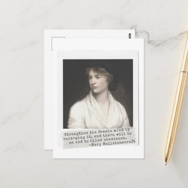 Mary Wollstonecraft Zitat - Große Frauen in der Ge Postkarte (Vorderseite/Rückseite Beispiel)