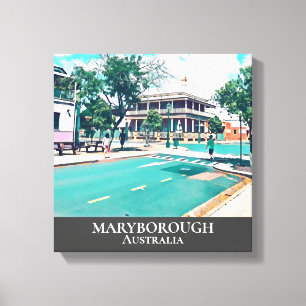 Maryborough Australia Vintage Art Leinwanddruck