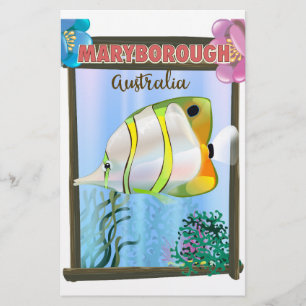 Maryborough Australien Tropisches Reiseplakat Briefpapier