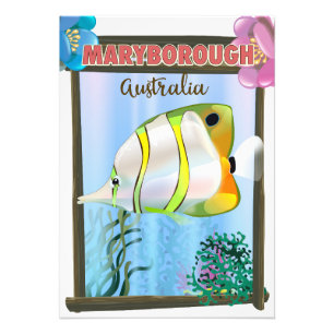 Maryborough Australien Tropisches Reiseplakat Fotodruck