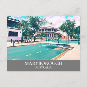 Maryborough Country town Australia Vintage Reise Postkarte