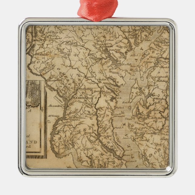 Maryland 3 silbernes ornament (Vorne)