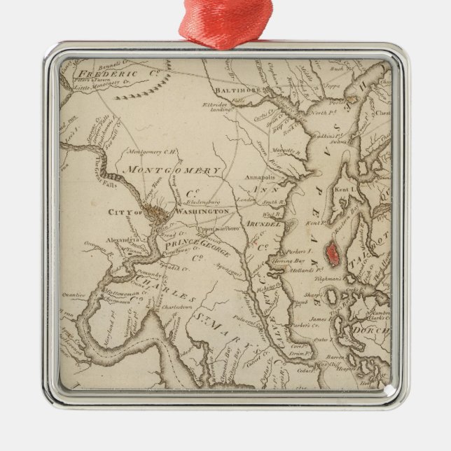 Maryland 6 silbernes ornament (Vorne)
