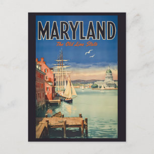 Maryland Annapolis malerische Illustration Reise Postkarte
