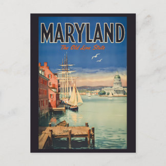 Maryland Annapolis malerische Illustration Reise Postkarte