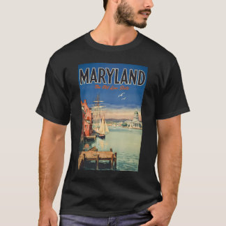 Maryland Annapolis malerische Illustration Reise T-Shirt