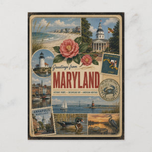 Maryland Authentische Vintage-Postkarte Postkarte