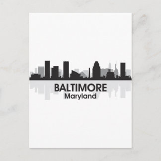 Maryland Baltimore Skyline Postkarte