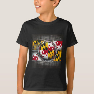 Maryland Baseball Player Design mit State Flag Ar T-Shirt