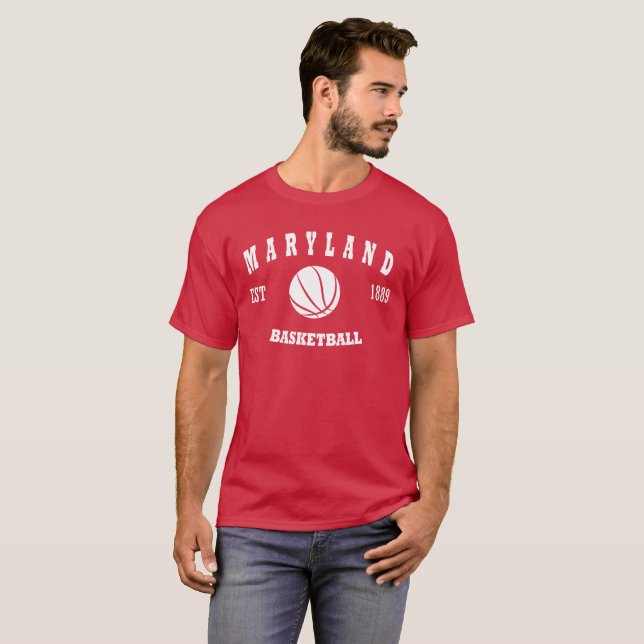 Maryland-Basketball-Retro Logo T-Shirt (Vorne ganz)