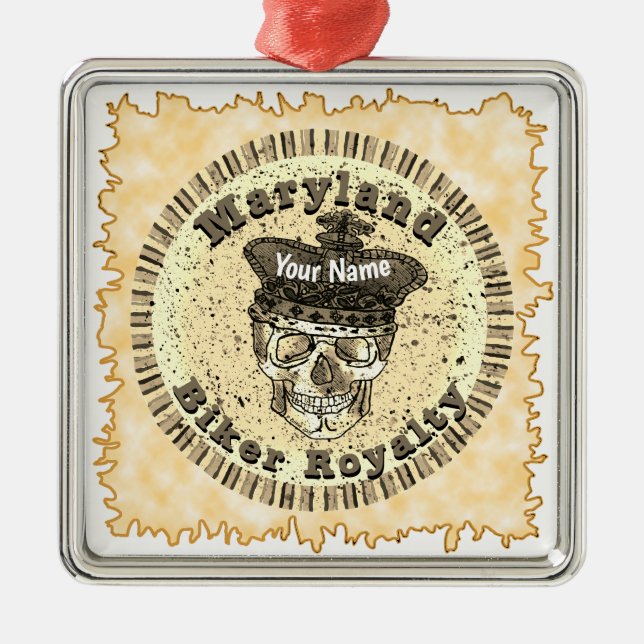 Maryland Biker  Ornament Aus Metall (Vorne)