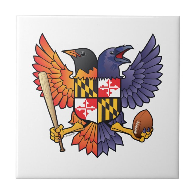 Maryland Birdland Wappen Fliese (Vorderseite)