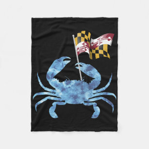 Maryland Blaue Krabbe Flagge Von Maryland Familien Fleecedecke