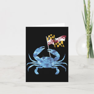 Maryland Blue Crab Flag Maryland Family Vacatio Karte